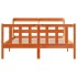 Estructura cama con cabecero madera pino marrón cera 120x200