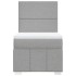 Cama box spring con colchón tela gris claro 100x200