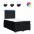 Cama box spring con colchón tela negro 120x190