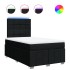 Cama box spring con colchón tela negro 120x190