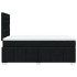 Cama box spring con colchón tela negro 120x190