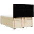 Cama box spring con colchón tela color crema 140x190