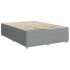 Cama box spring con colchón tela gris claro 140x200