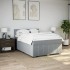 Cama box spring con colchón tela gris claro 140x190