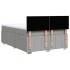 Cama box spring con colchón tela gris claro 140x190