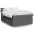 Cama box spring con colchón tela color crema 140x200