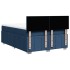 Cama box spring con colchón tela azul 160x200