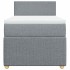 Cama box spring con colchón tela gris claro 80x200