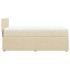 Cama box spring con colchón tela color crema 80x200