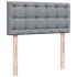 Cama box spring con colchón tela gris claro 80x200