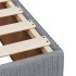Cama box spring con colchón tela gris claro 80x200