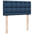 Cama box spring con colchón tela azul 90x200