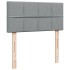 Cama box spring con colchón tela gris claro 100x200