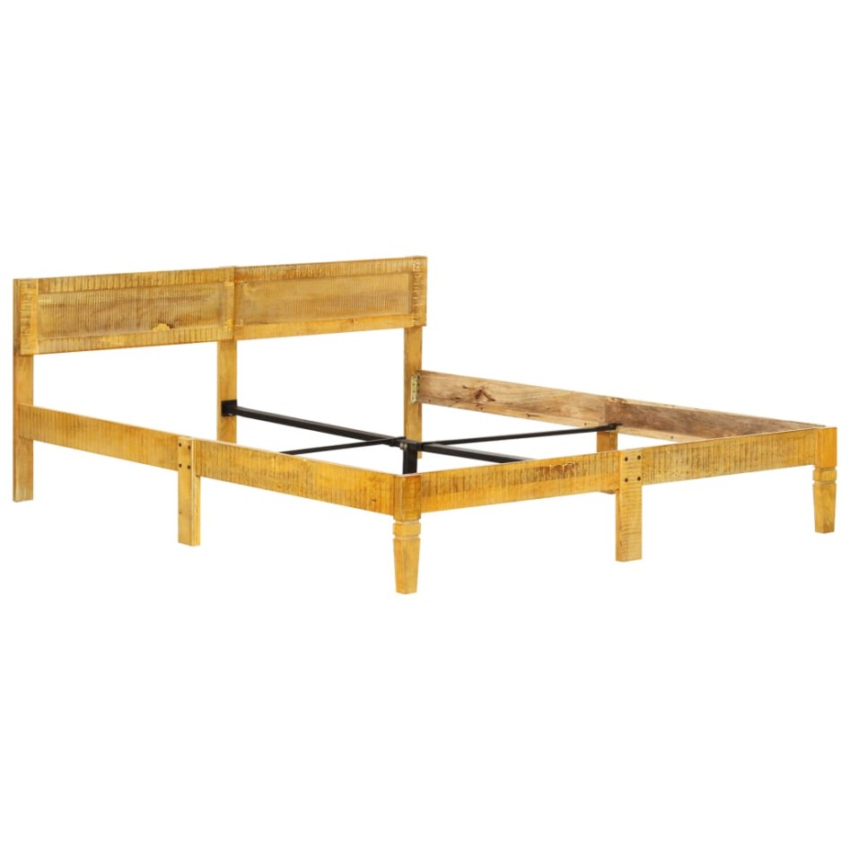 Estructura de cama de madera maciza de mango 140
