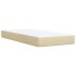 Cama box spring con colchón tela color crema 100x200