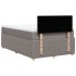Cama box spring con colchón tela gris taupe 120x190