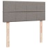 Cama box spring con colchón tela gris taupe 120x190