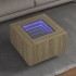 Mesa de centro y LED madera ingeniería roble Sonoma 60x60x40