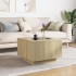Mesa de centro y LED madera ingeniería roble Sonoma 60x60x40