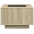 Mesa de centro y LED madera ingeniería roble Sonoma 60x60x40