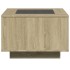 Mesa de centro y LED madera ingeniería roble Sonoma 60x60x40