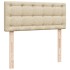Cama box spring con colchón tela color crema 120x190