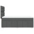 Cama box spring con colchón tela gris oscuro 100x200