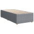 Cama box spring con colchón tela gris claro 90x200