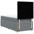 Cama box spring con colchón tela gris claro 90x200