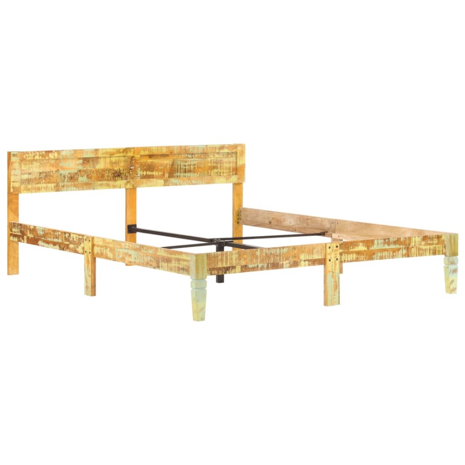 Estructura de cama de madera maciza reciclada 180x200