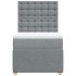 Cama box spring con colchón tela gris claro 90x200
