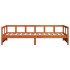 Sofá cama sin colchón madera maciza pino marrón cera 90x200