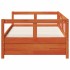 Sofá cama sin colchón madera maciza pino marrón cera 90x200
