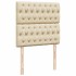 Cama box spring con colchón tela color crema 100x200