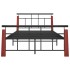 Estructura de cama metal y madera maciza de roble 130x200