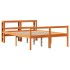 Estructura cama con cabecero madera pino marrón cera 160x200