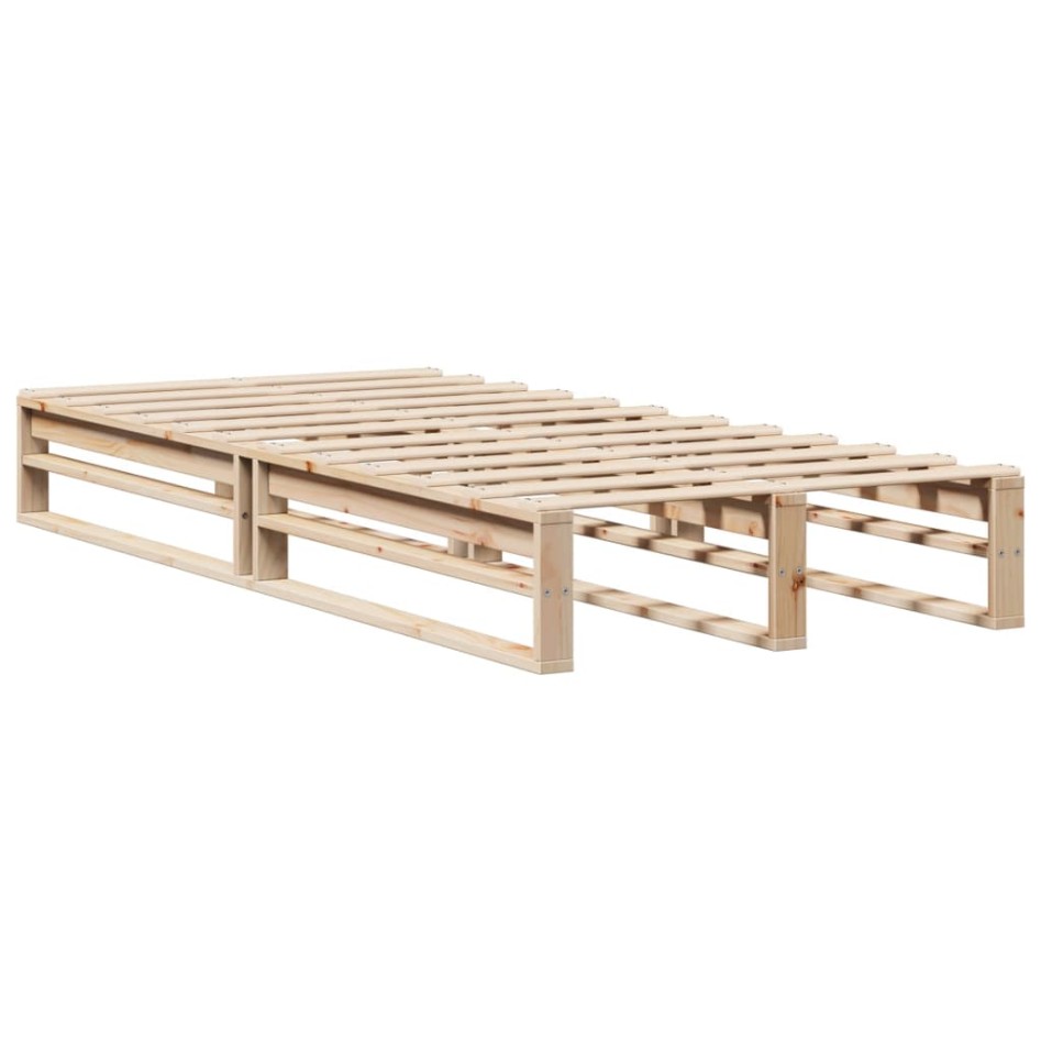 Estructura de cama sin colchón madera maciza de pino 90x200