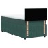 Cama box spring con colchón terciopelo verde oscuro 80x200