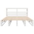 Estructura de cama sin colchón madera de pino blanca 150x200
