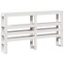 Estructura de cama sin colchón madera de pino blanca 150x200