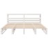 Estructura de cama sin colchón madera maciza blanca 200x200