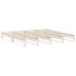 Estructura de cama sin colchón madera maciza blanca 200x200