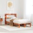 Estructura de cama sin colchón madera maciza marrón 90x190