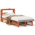 Estructura de cama sin colchón madera maciza marrón 90x190