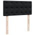 Cama box spring con colchón terciopelo negro 100x200
