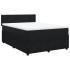 Cama box spring con colchón terciopelo negro 160x200