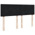 Cama box spring con colchón terciopelo negro 160x200