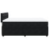 Cama box spring con colchón terciopelo negro 160x200
