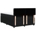 Cama box spring con colchón terciopelo negro 160x200