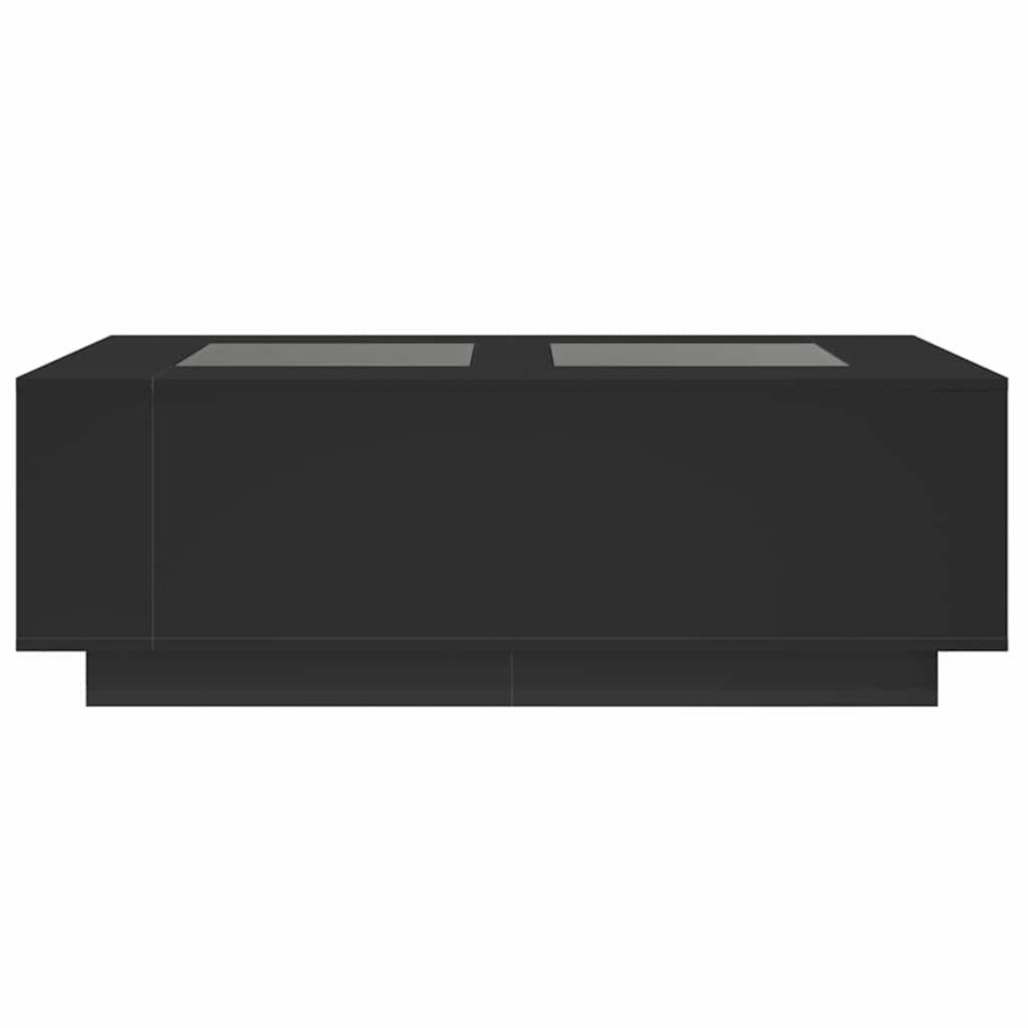 Mesa de centro con LED Infinity negra 116x69x40